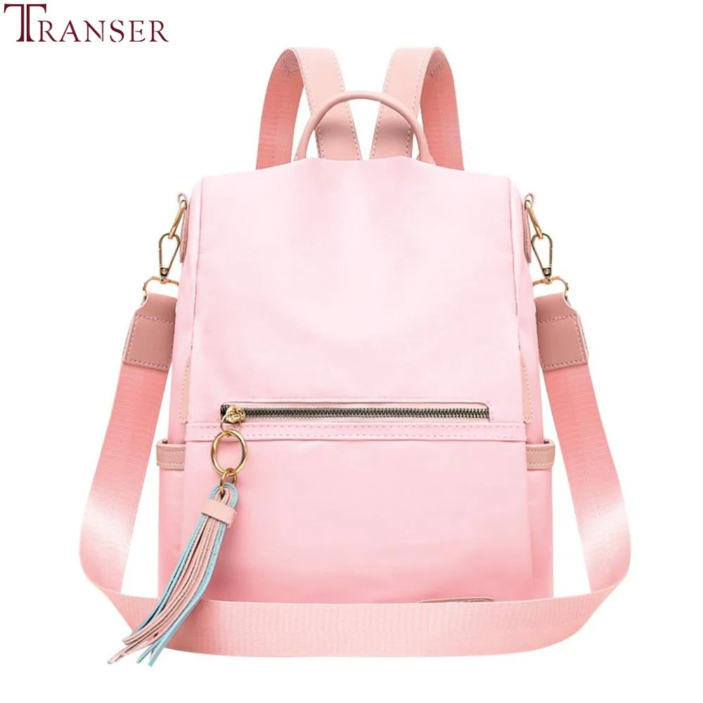 Модный рюкзак Transer 2019 Женская Повседневная Студенческая сумка с защитой от кражи