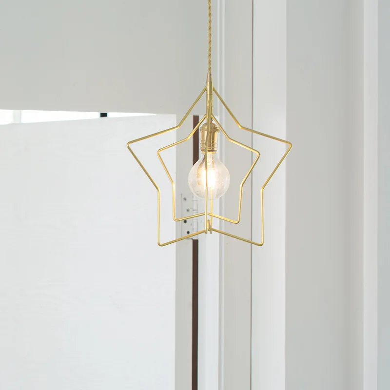 Подвесной светильник с регулируемой подвеской подвесной золотистой краской