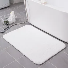 Solid White Bathroom Mat Bath Carpets Superfine Fiber Toilet Rug Large Size Non-slip Bathroom Lavatory Bedroom Floor Area Rugs Solid White Bathroom Mat Bath Carpets Superfine Fiber Toilet Rug Large Size Non-slip Bathroom Lavatory Bedroom Floor Area Rugs