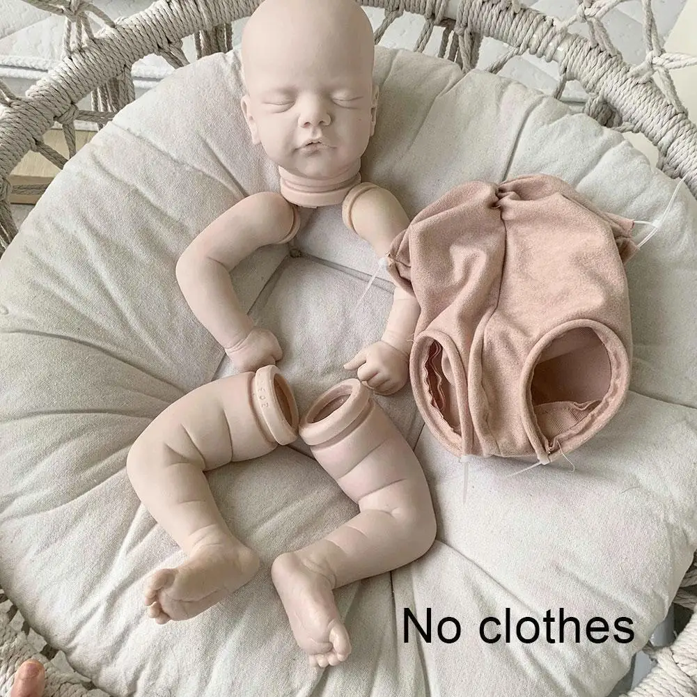 

19 Inch Limited Edition Reborn Kit For Soft Vinyl Babies Reborn Rebirth Unpainted Accessories Unassembled Blank Diy Do P4q7
