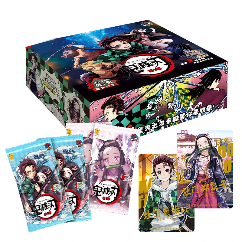 Juego de cartas de Demon Slayer TCG, mesa para cartas, familia y juguetes para ni&ntilde;os, regalo de Navidad-1