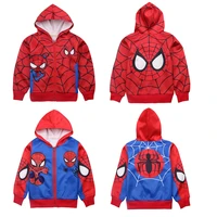 disney spiderman fashion boys cosplay costume children spring autumn hoodies zipper coats for baby boys spiderman kids clothes