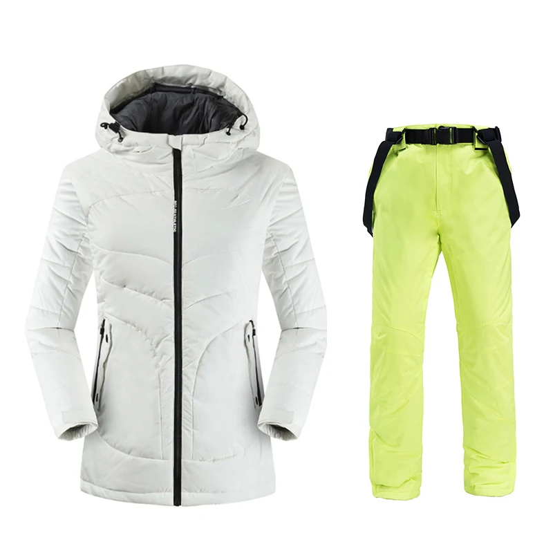 Женский водонепроницаемый лыжный костюм плотный теплый для катания на лыжах и