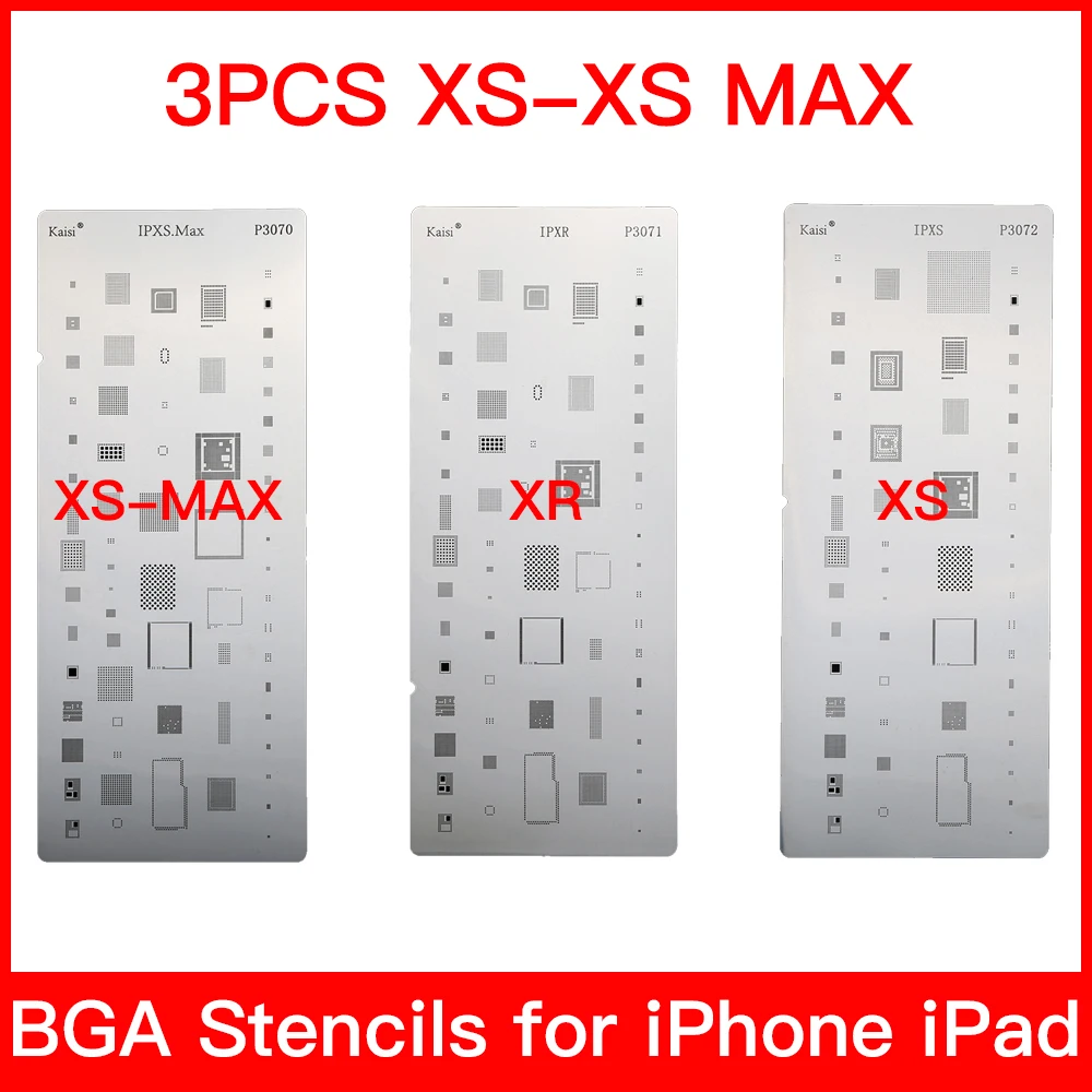 19 шт. полный набор IC чип наборы трафаретов для пайки BGA для iPhone XS MAX XR 8p 7 6s 6 SE 5S 5C 5 4S iPad высокое качество