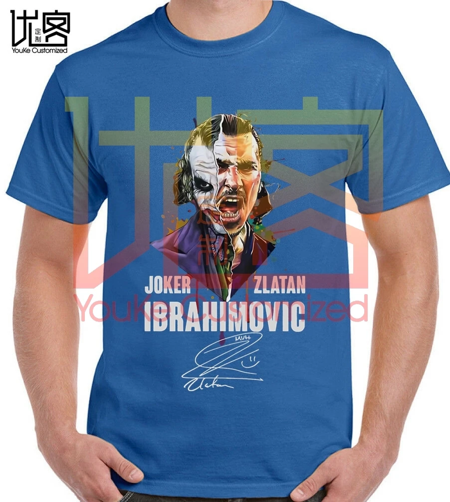 Joker-ZLATA-Ibrahimovic-фирменная мужская женская футболка из 100% хлопка с короткими