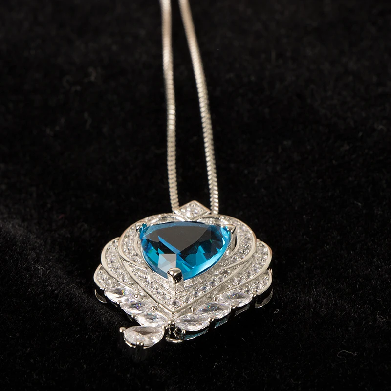 Женское ожерелье из серебра 925 пробы с подвеской в виде сердца - купить по