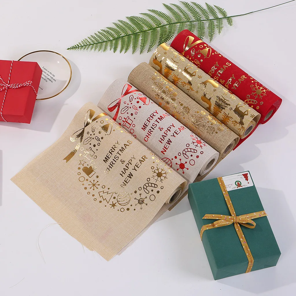 Новая популярная Рождественская красная снежинка снеговик длинная скатерть 270