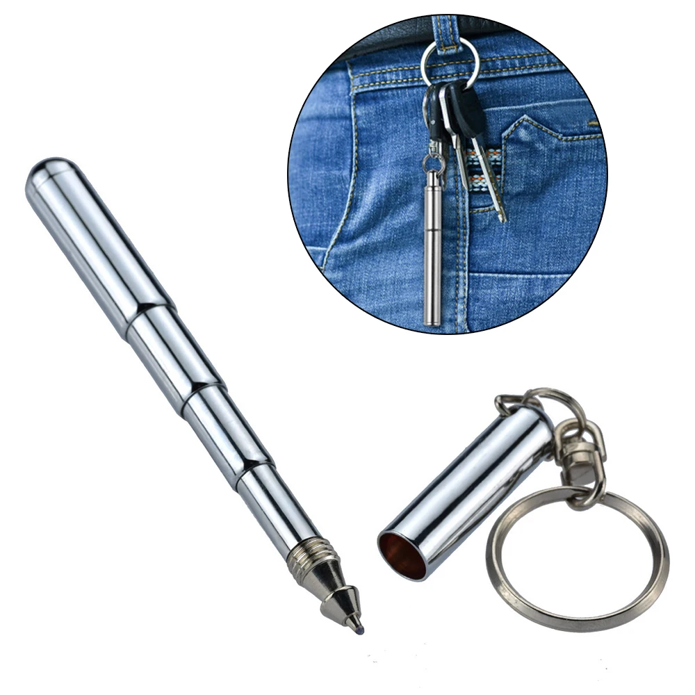 Металлический Брелок портативный из нержавеющей стали выдвижной брелок с ручкой