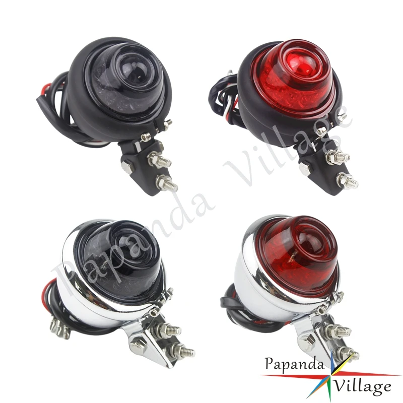 

Фонарь для мотоцикла Harley Cafe Racer Chopper, настраиваемый задний фонарь 12 В, светодиодный ретро-стоп-сигнал, задняя выпуклая линза, задний фонарь