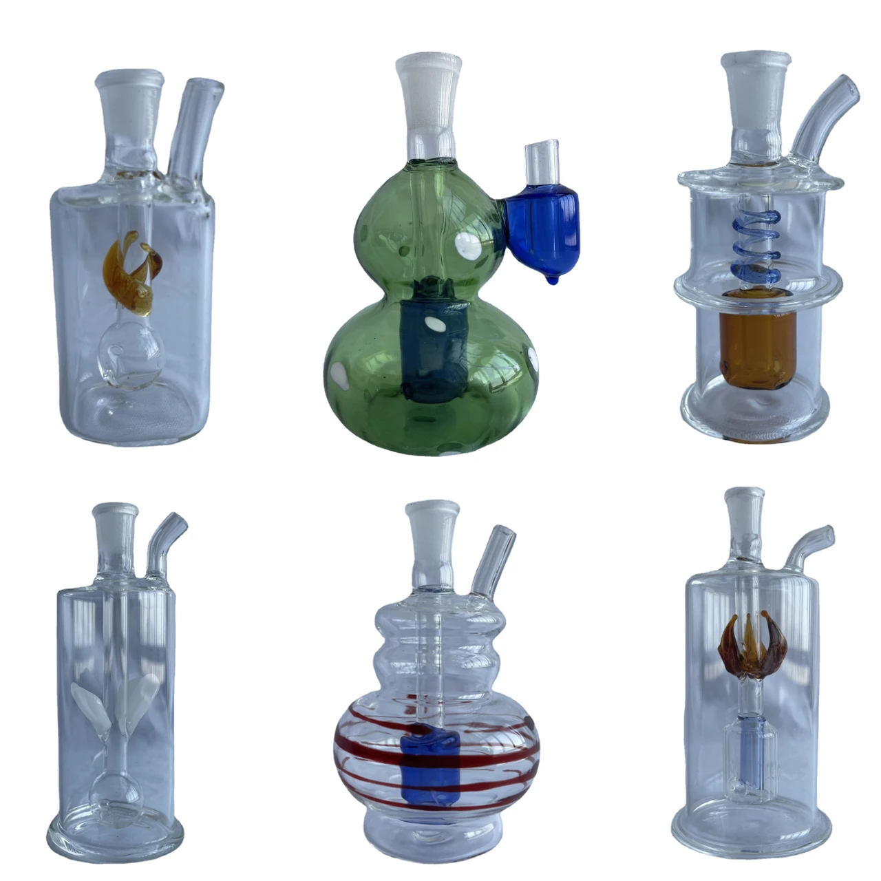 

Iridescent Gourd Hookah Shisha Kit-4inch Borosilicate glass Home Decoration Gift