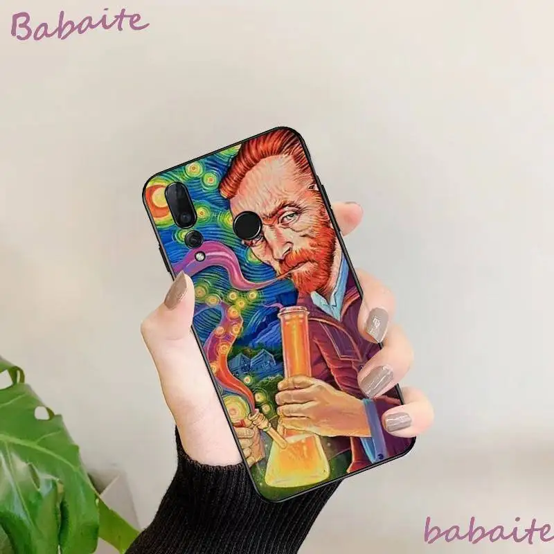 Мягкий ТПУ чехол Babaite с рисунком Ван Гога в стиле Триппи drole art для HuaweiY9 2018 HONOR 8 8X 9