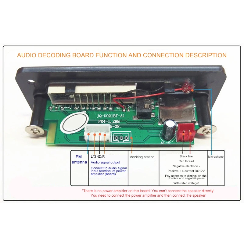 DC 12V Bluetooth 5 0 автомобильный комплект MP3 декодер плата аудио модуль USB TF FM радио AUX