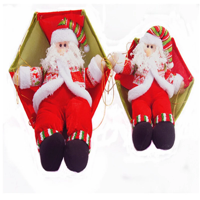 

Santa Claus Decorative Ornaments Parachute Christmas Decorations New Year Snowman Santa Claus Decoration Supplies Tree Decor