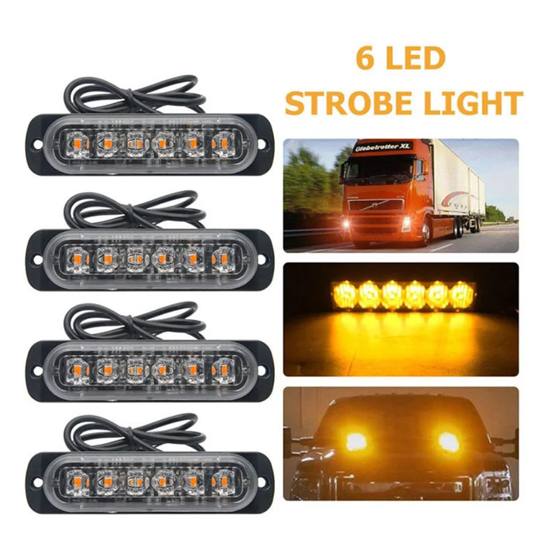 2 шт. светодиодный полицейский светильник с управлением стробоскоп сигнальный 6