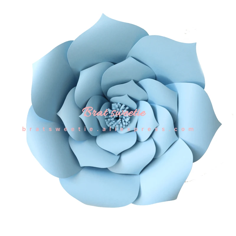 s2 dark blue 30cm 30 см DIY бумажные цветы искусственные розы свадебный фон день рождения стены декорация праздничные украшения Цветы для настенного декора - Цвет: s2 dark blue 30cm