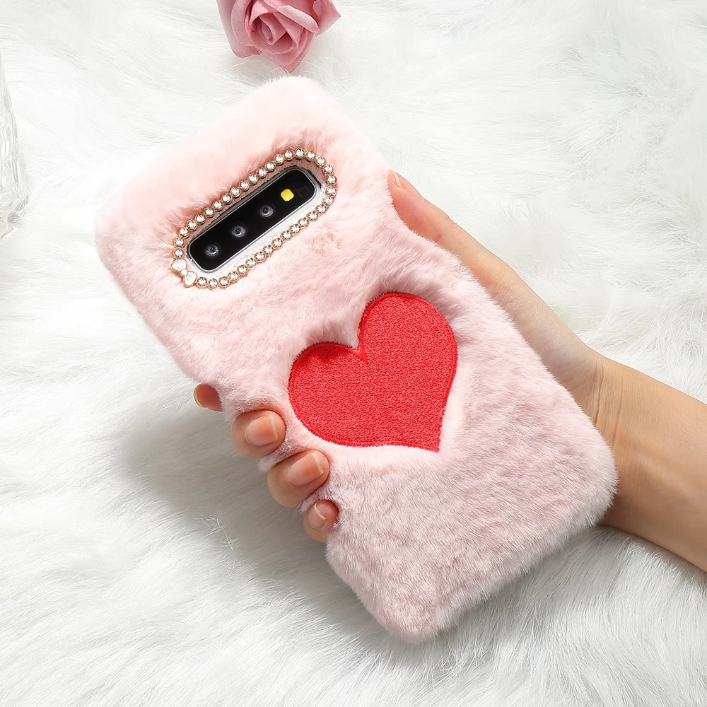 LAPOPNUT роскошный пушистый меховой мягкий чехол для Samsung Galaxy S9 Plus S10 S10e милый