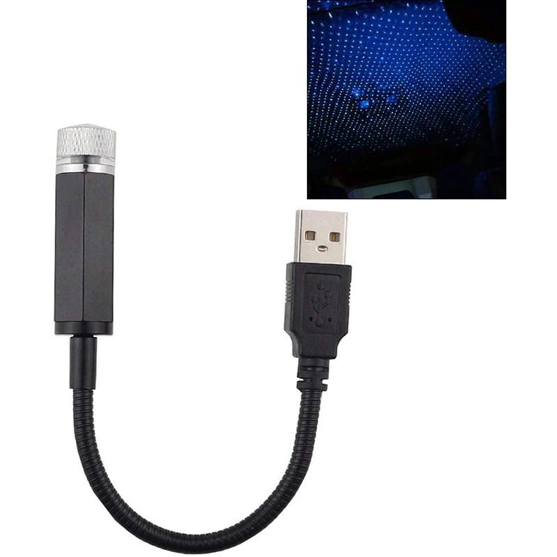 2PCS Night Light Projector Car Interior Lights Starry Lamp Led USB Powered Romantic For Home Roof Decor | Лампы и освещение