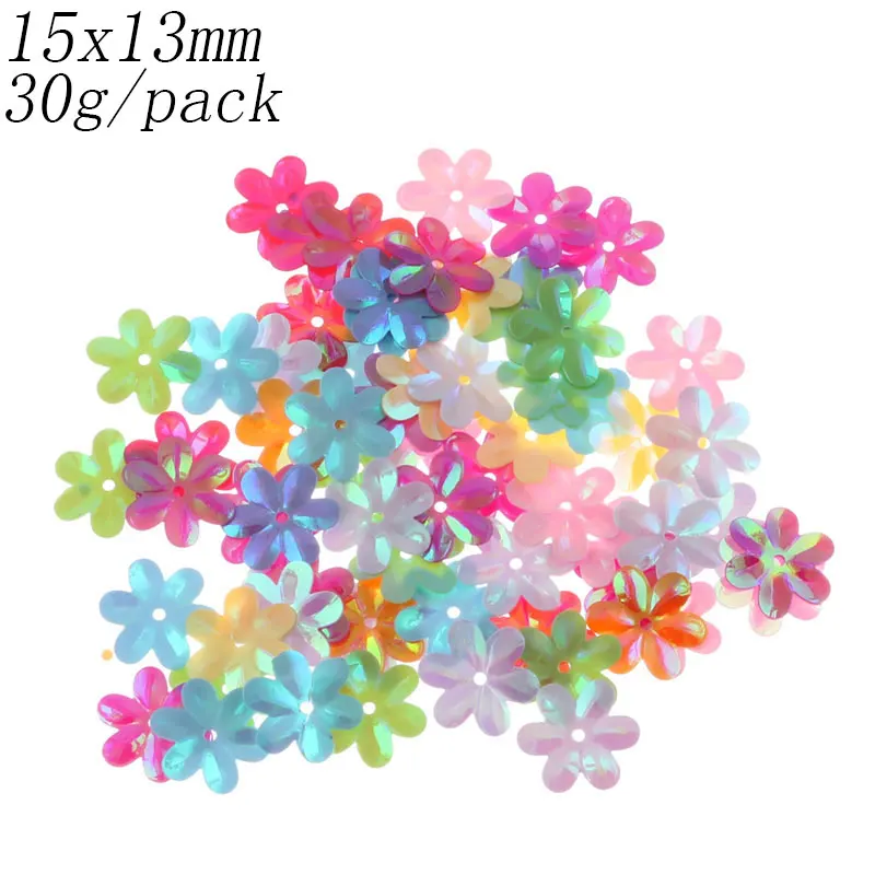 Flower 1 30 г Смешанные акриловые макароны лазерные блестки шитье для одежды Свадебные художественные украшения Accssories Diy ювелирных изделий - Цвет: Flower 1