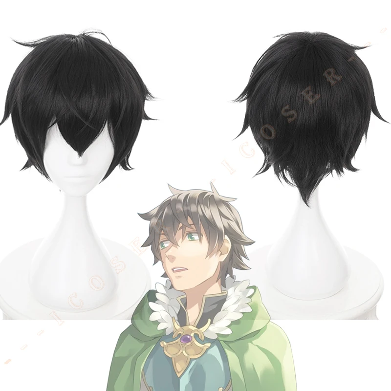 Парик для косплея из аниме Восхождение щита термостойкий волокон с черными