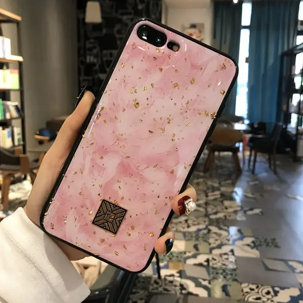 Style Q Золотой фольга мрамор Bling чехол для телефона для iPhone 11 pro XS Max XR X TPU гранитный чехол с геометрическим рисунком для iPhone 7 8 6 6s Plus блестящий чехол - Цвет: Style Q