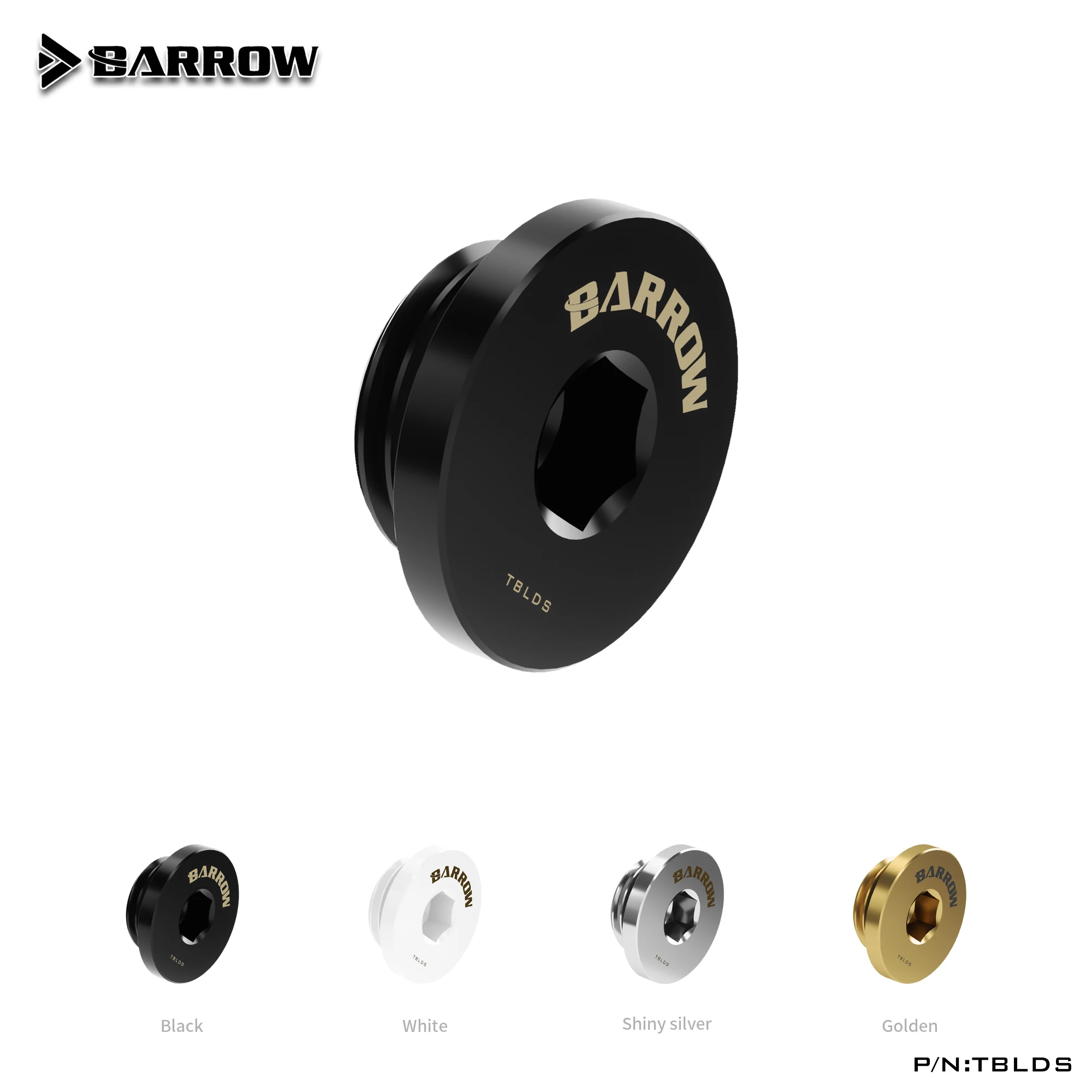 

Barrow PC water cooling water Stop plug fitting G1/4 Black/Silver/White/Gold,Hand Twist water cooler TBLDS