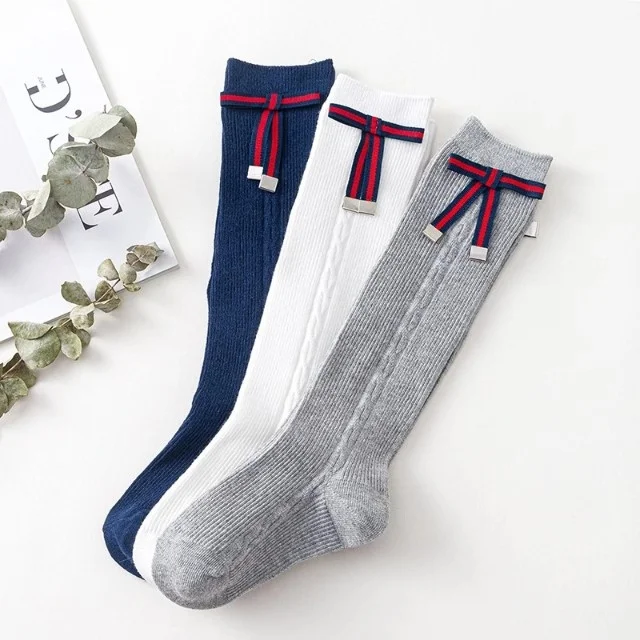 Гольфы для маленьких девочек гольфы принцессы с бантом классические милые