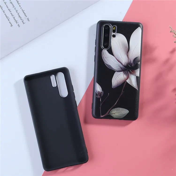 3D Рельефный цветочный чехол для телефона Huawei P30 Pro P10 lite P20 Nova 2i 3 3i 3e Mate 10 20 Honor 8 X 8C 8S 9