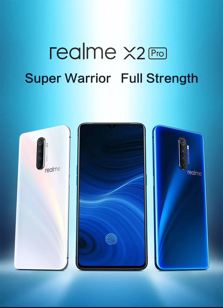 Realme X2 Pro X 2 6 Гб 64 Гб Snapdragon 855 Plus флагманский мобильный телефон 6,5 дюймов 64MP Quad камера OPPO мобильный телефон NFC 50 Вт Зарядное устройство