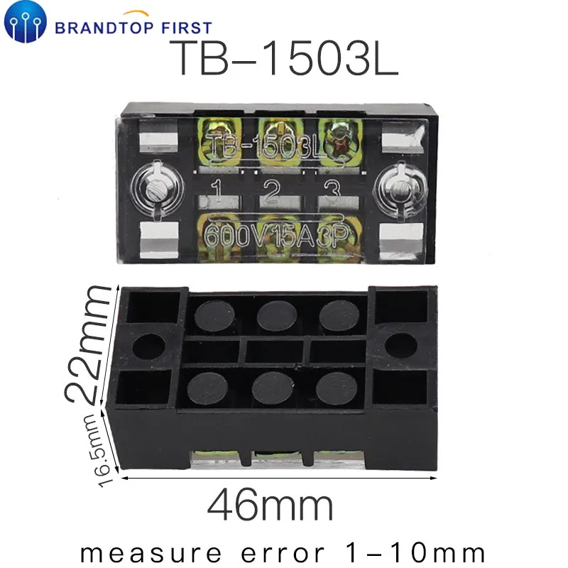 Терминал 600V 15A TB 1503 TB1504 TB1505 TB1506 1510 1512 провод Барьер Блок Клеммная полоса|Терминалы|