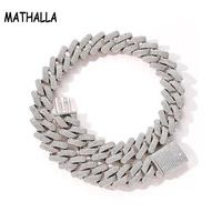 mathalla mens 20mm miami cuban chain necklace ice out pav%c3%a9 cz gold shiny necklace gold silver luxury hiphop jewelry gift