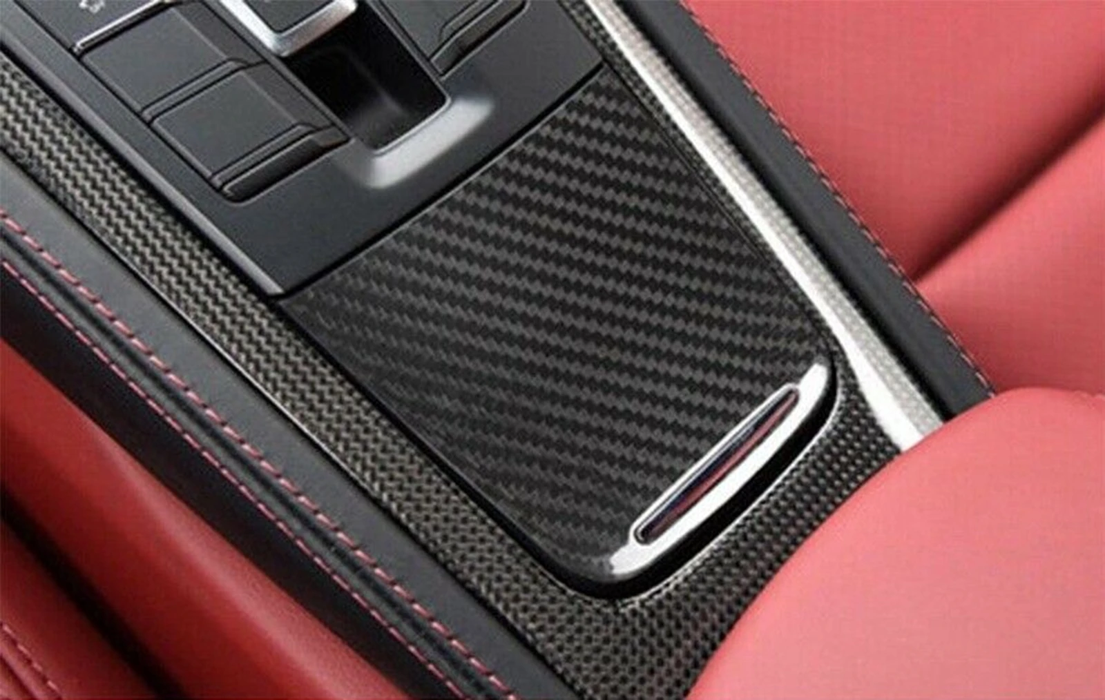 for porsche 911 2012 2018 718 2016 2019 ignition device cigarette lighter sticker carbon fiber central console storage box cover free global shipping