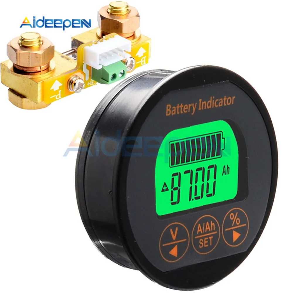 

Battery Capacity Monitor Tester Indicator Coulometer DC 8-80V 50A 100A 350A Voltage Current Meter Ammeter Voltmeter for Lifepo