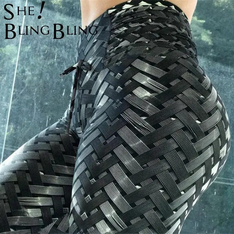 SheBlingBling женские брюки до щиколотки с принтом в виде металлических шин