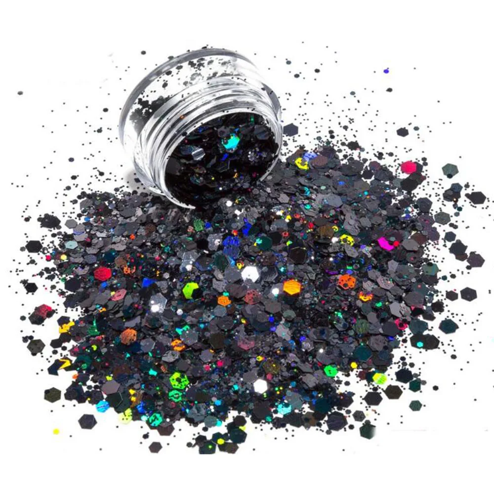 24 баночки/Набор ногтей Красочные Блестки для дизайна блестящие хлопья УФ Гель