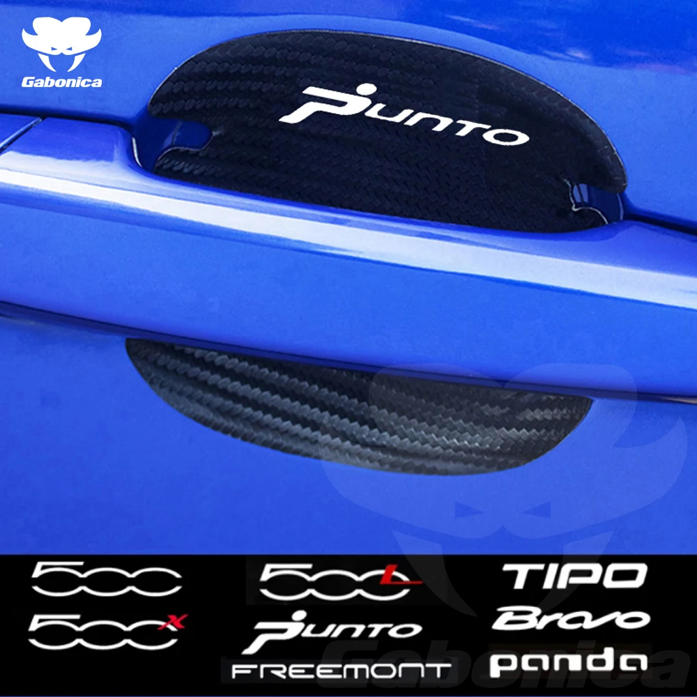 4 шт., автомобильные наклейки из углеродного волокна для Fiat 500 500x 500L panda punto TIPO Bravo freemont, автомобильный Стайлинг