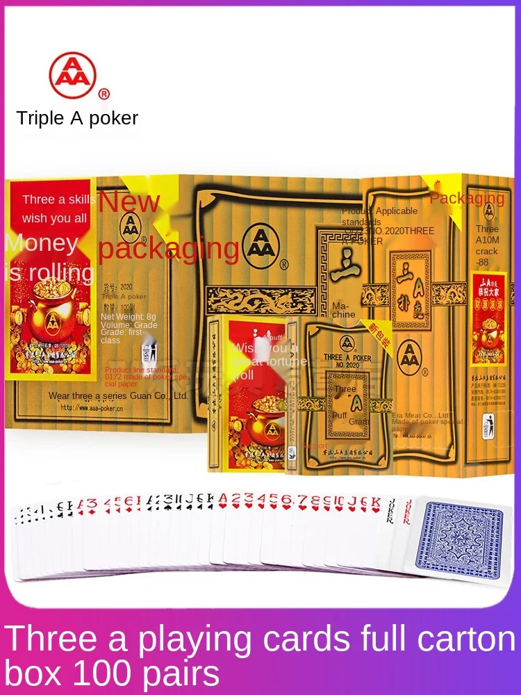 

100 Pairs of Poker Cards in the Whole Box Clearance Cheap Batch Genuine Adult Thickened Landlord Original Creative 3A Card