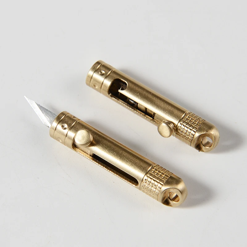 Новинка 2021 миниатюрный латунный карманный нож для выживания CS Go с нажимной
