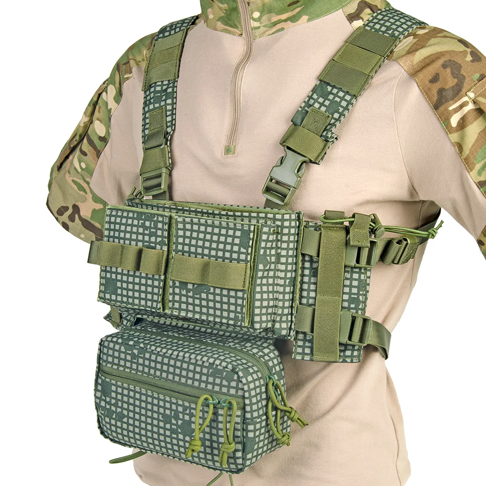 Tactical MK3 Chest Rig DNC Vest With Drop Down Pouch Cordura Nylon M4 AK Magazine Inserts Paintball Hunting Accessories | Спорт и