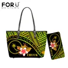 Модная сумка на плечо FORUDESIGNS для женщин, винтажная роскошная женская сумка в полинезийском стиле с цветочным принтом плюмерии