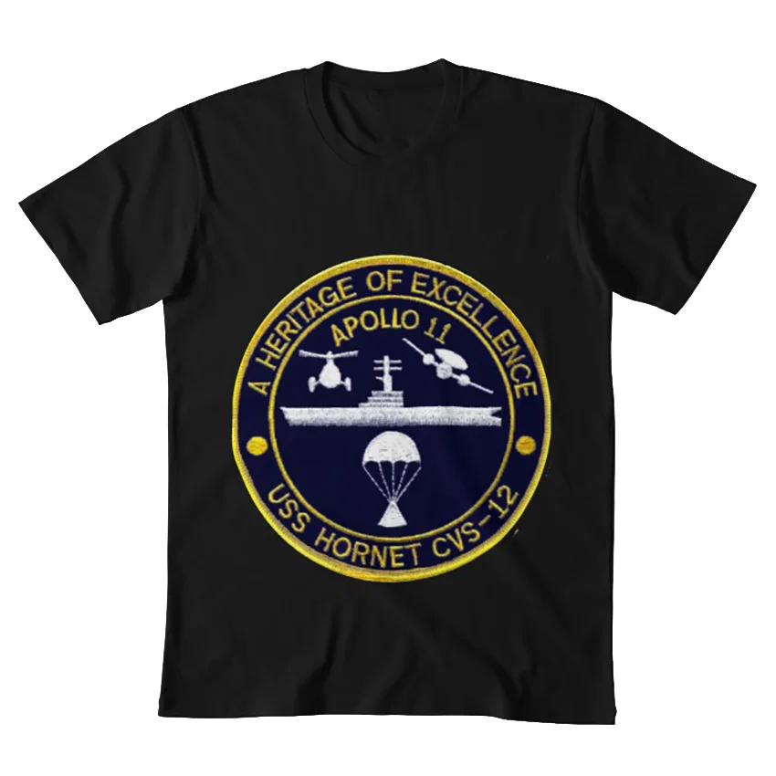 USS Hornet CVS-12 официальный Apollo 11 Recovery Crest Футболка apollo program uss okinawa lph 3 iwo jima class amphibious assault