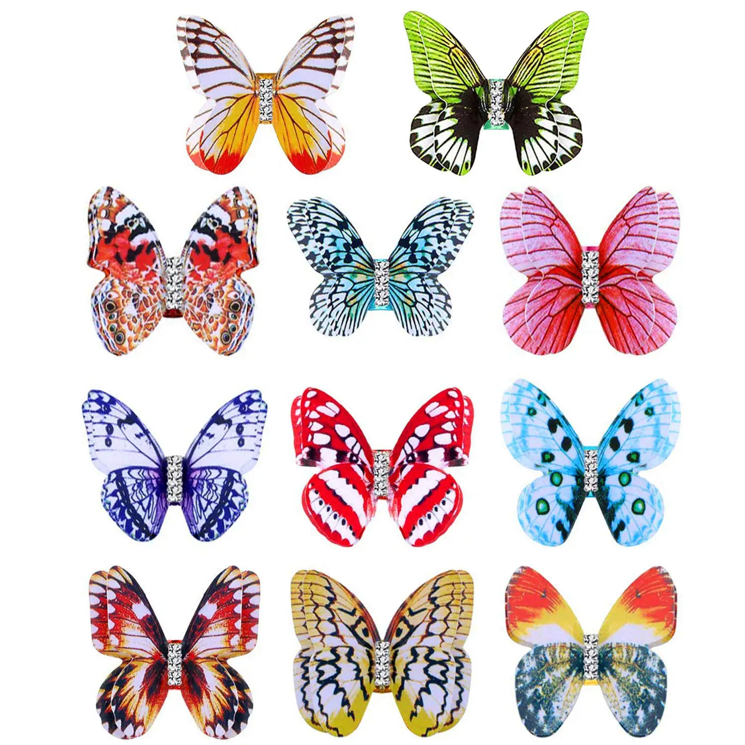 Бабочки дреды бусины металлические манжеты украшения для волос кольца