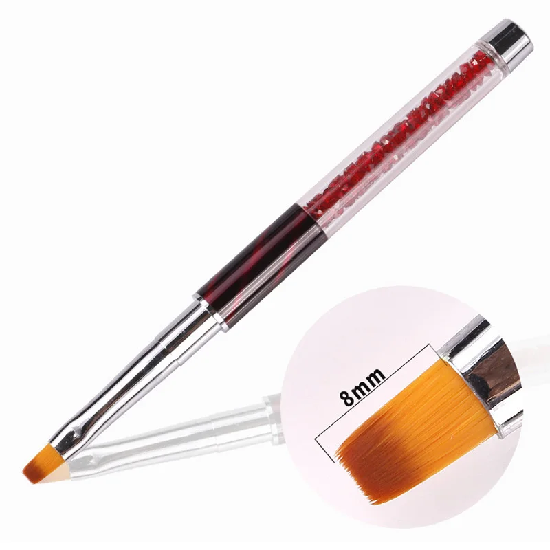 Плоская головка 8 мм аксессуары для дизайна ногтей лайнер рисования УФ гель ручка