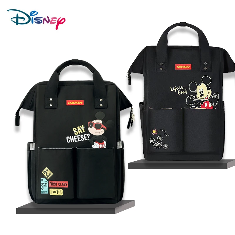 Классический черный рюкзак Disney с Минни Микки для подгузников сумка