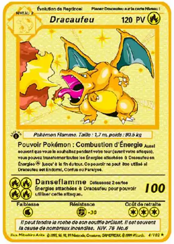 Juego de cartas de Pokemon para Metal dorado, colecci&oacute;n de cartas de acci&oacute;n de Pok&eacute;mon, juego de Anime, Kaarten, Mewtwo, Charizard, Pikachu, Battle, Pokemon Gold-3