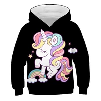2021 summer kids clothes girls sweatshirts with hoodies unicorn hooded sweater for children outwear baby boys long tops 4 14year