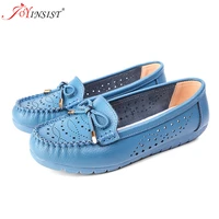 women real general leather shoes moccasins mother loafers soft leisure flats casual female driving ballet footwear