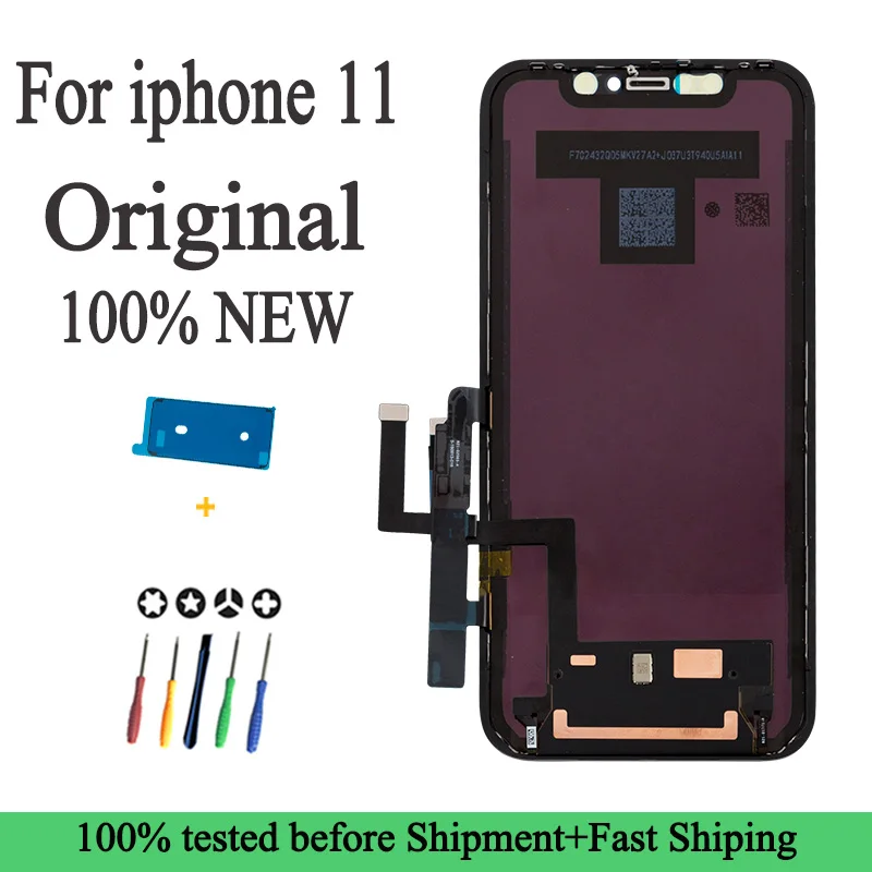 100% Оригинальный Новый ЖК дисплей для iPhone 11 сенсорный 3D экран Замена заводского