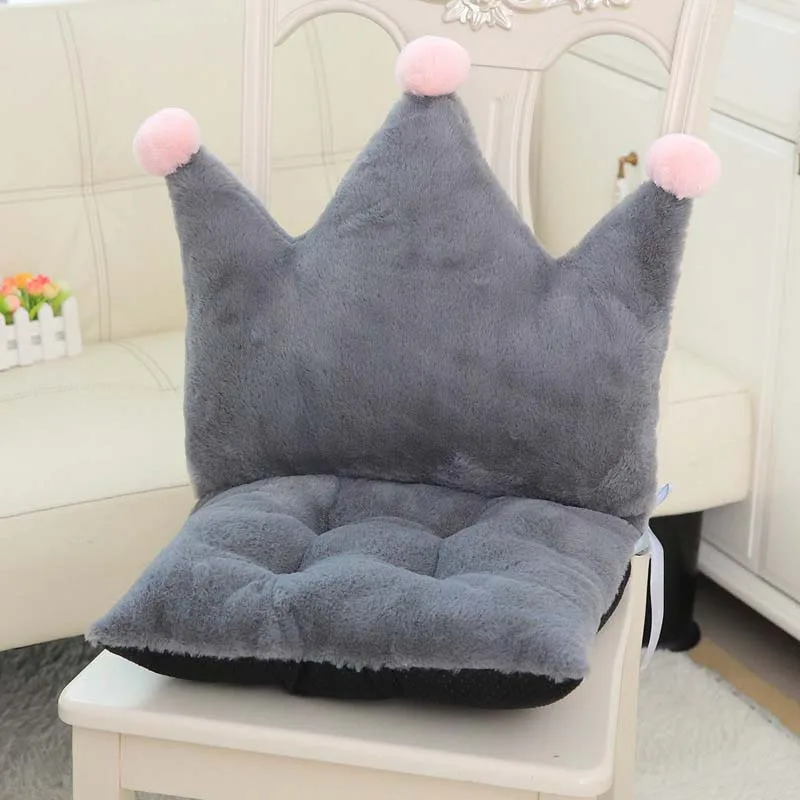 Velvet Thickened Back Cushion Two-in-one Removable Seat Cushions Sofa Crown Shape Pillow Floor Mat Adult Child Home Decor | Дом и сад