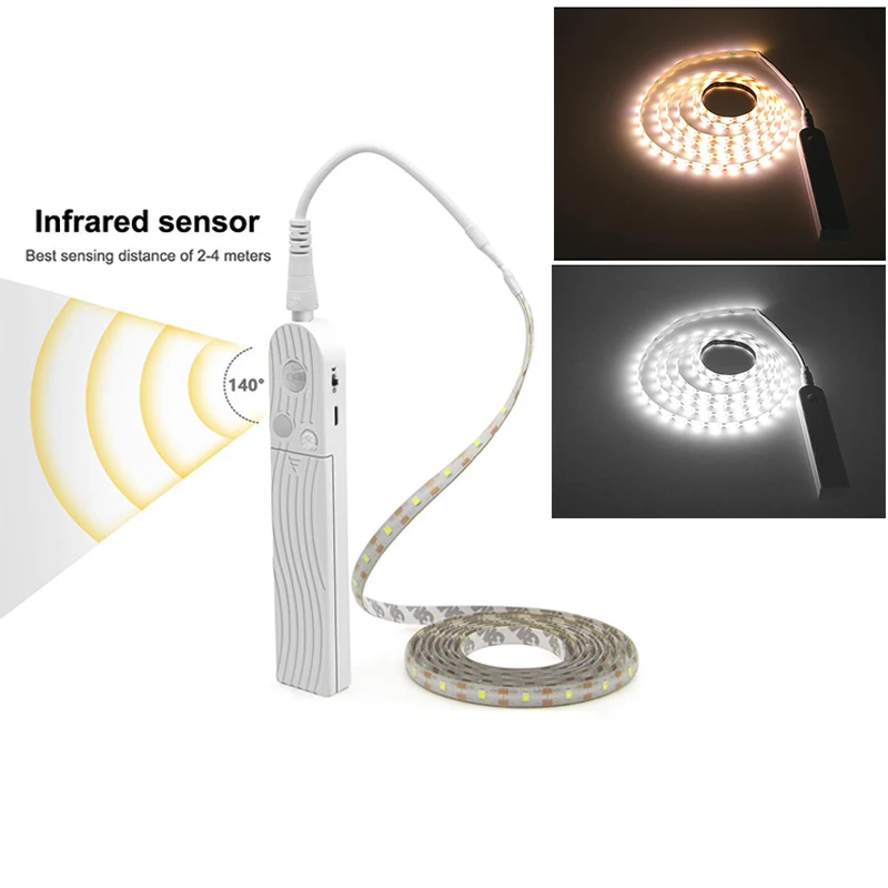 

Vogliovoi PIR LED Strip Motion Sensor 5V 1M 2M 3M SMD2835 Strip Light Waterproof Kitchen Cabinet Bedroom