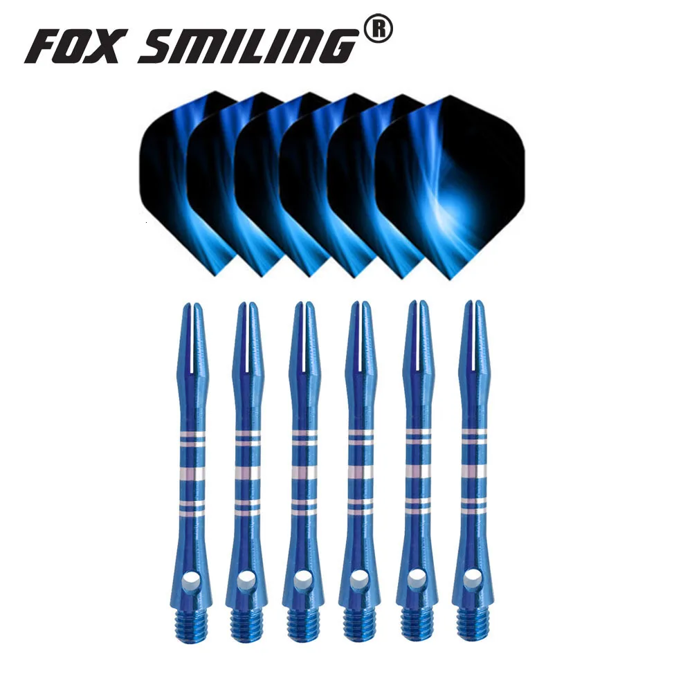 Fox Smiling 35/41 мм алюминиевый дротик валы и Дротика s Перелёты комплект Dardos перо Листья аксессуары для игры в дартс набор для Дротика настольные игры